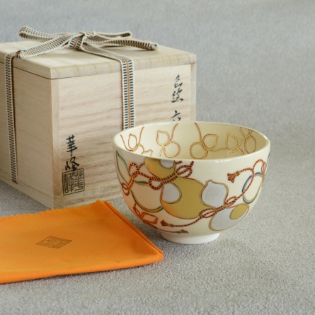 茶碗 色絵 六瓢 茶器＆茶道具 抹茶碗 - Sazen Tea