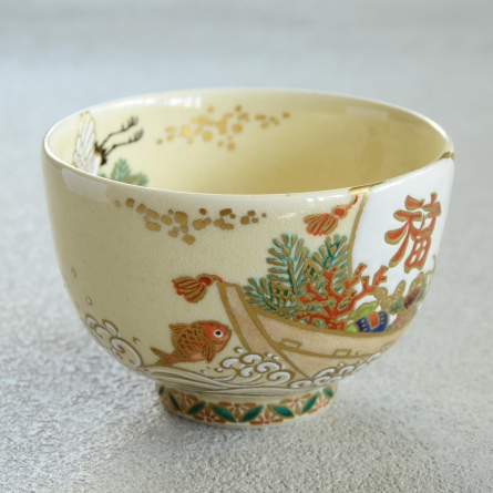 茶碗 色絵 宝船 茶器＆茶道具 抹茶碗 - Sazen Tea