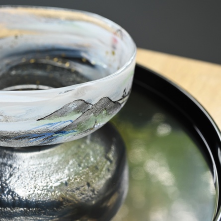 Glass Badarai Chawan Ukai Fūkei