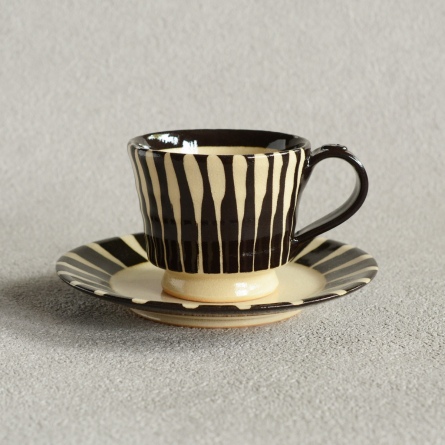 Buy Kuro Tokusa Saucer and Cup Teaware Tea Cup - Sazen Tea