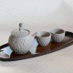 Kenji Carved Gray Teaset