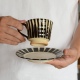 Kuro Tokusa Saucer and Cup